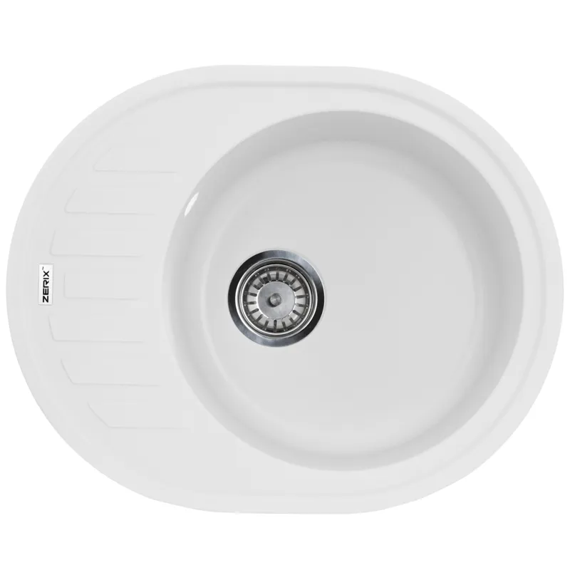 Мойка кухонная Zerix ZS-6250R-01 Белый (ZX4547)