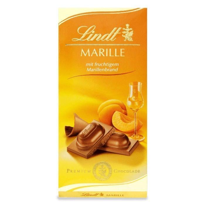 Шоколад молочный с абрикосовым ликером Lindt Marille Premium Chocolate 100 г (2450949104)