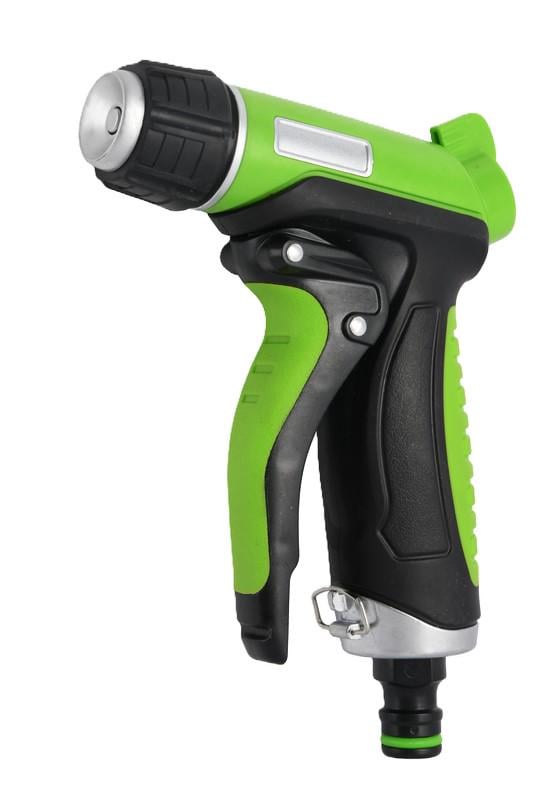 Пістолет для поливу MasterTool WATER CLICK 1/2" з плавним регулюванням напору металевим соплом та TPR-покриттям (92-9349)