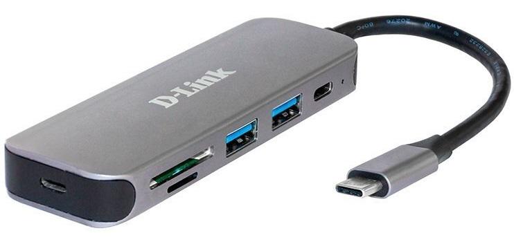 Концентратор D-Link DUB-2325 3xUSB3.0 1xUSB-C 1xHDMI USB-C Сірий