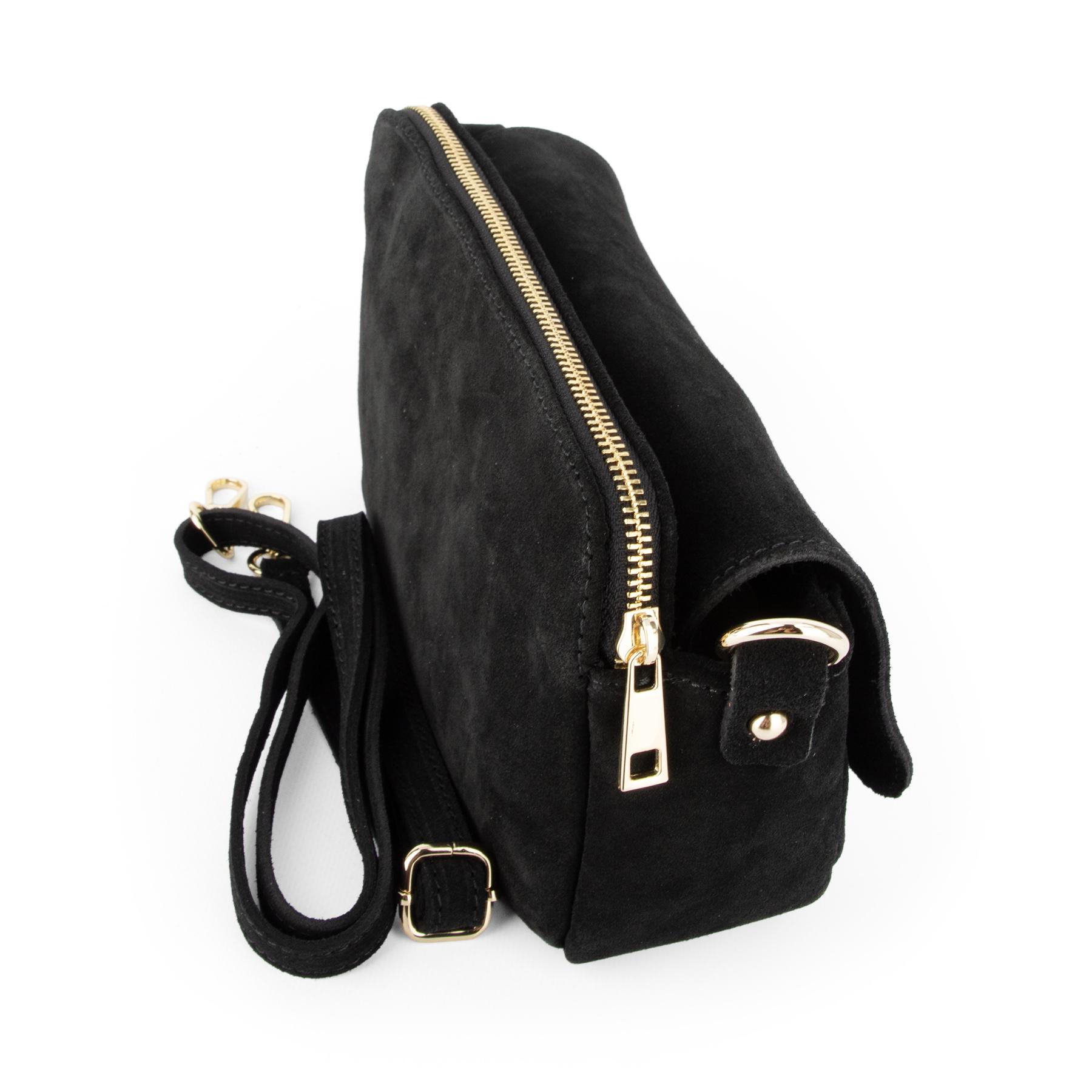 Жіноча сумка замшева Virginia Conti 04042 на два відділення Чорний (2765099684) - фото 5 Жіноча сумка замшева Virginia Conti 04042 на два відділення Чорний (2765099684) - фото 5