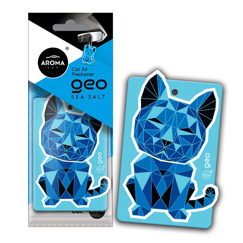 Ароматизатор Aroma Car Cellulose Geo Cat - Blue Sea Salt сухой