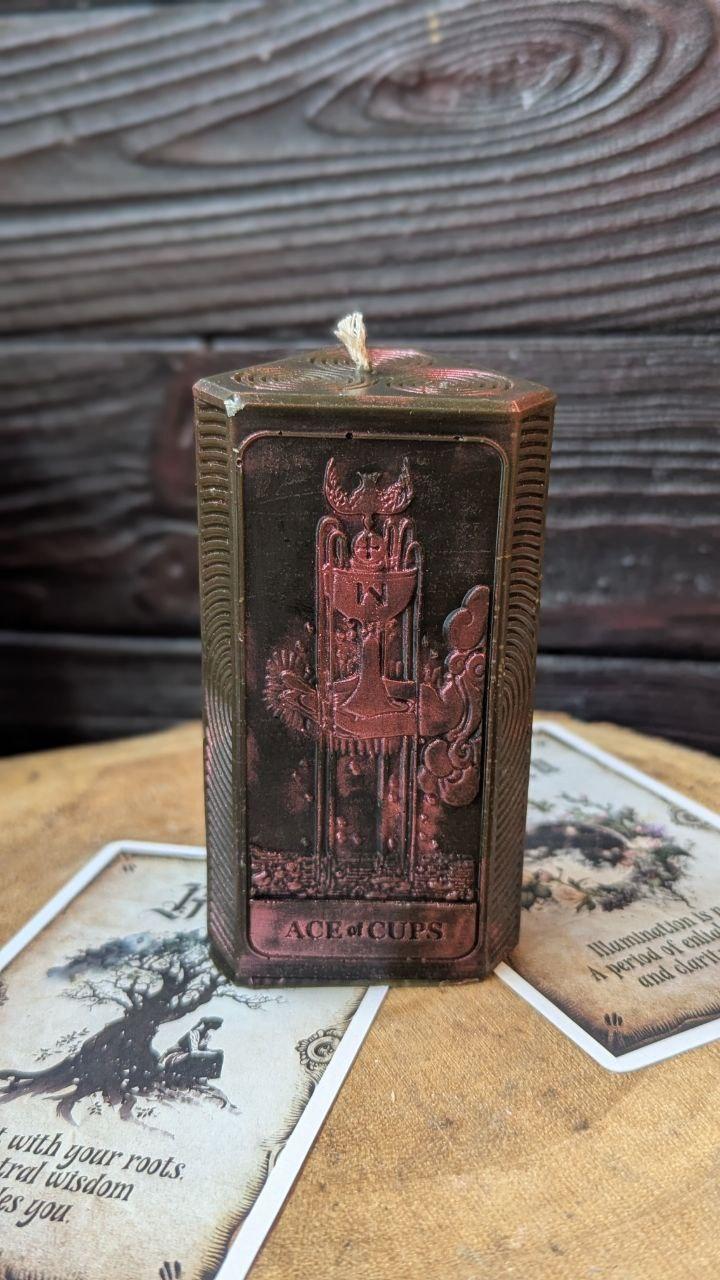 Свеча восковая Туз кубков таро