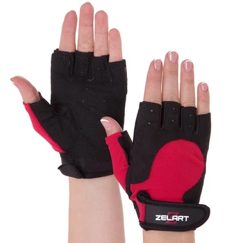 Рукавички для фітнесу та тренувань Zelart XS Червоний (SB-161732)