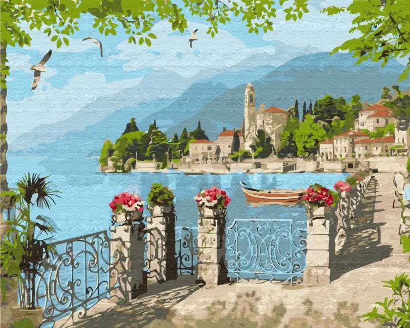 Картина по номерам Brushme Прибрежный город 40x50 см (BSM-B53762)