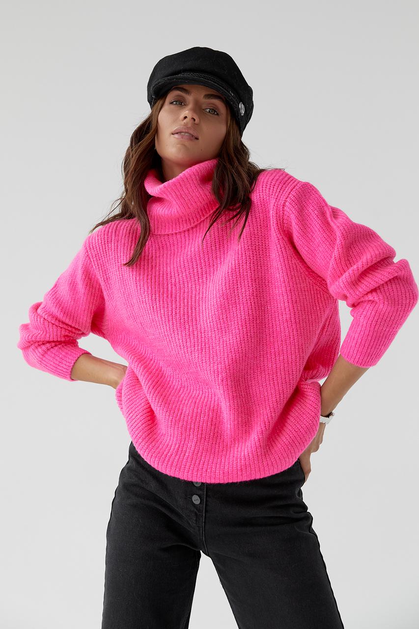 Свитер-туника вязаный LUREX M Розовый (9506315) Свитер-туника вязаный LUREX M Розовый (9506315)