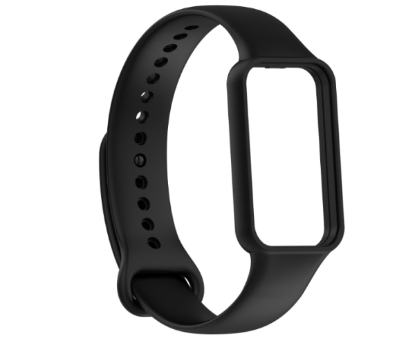 Ремінець Silicone з чохлом для смарт-годинників Amazfit Band 7 Чорний