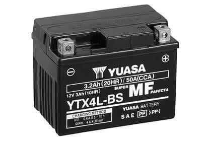Аккумулятор YuasaBatteryEuropeGmb МОТО MF VRLA Battery AGM YTX4L-BS сухозаряженный 12V 3Ah