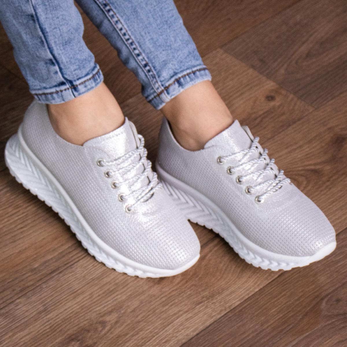 Кроссовки женские Fashion р. 39 25 см Серебристый (2864)