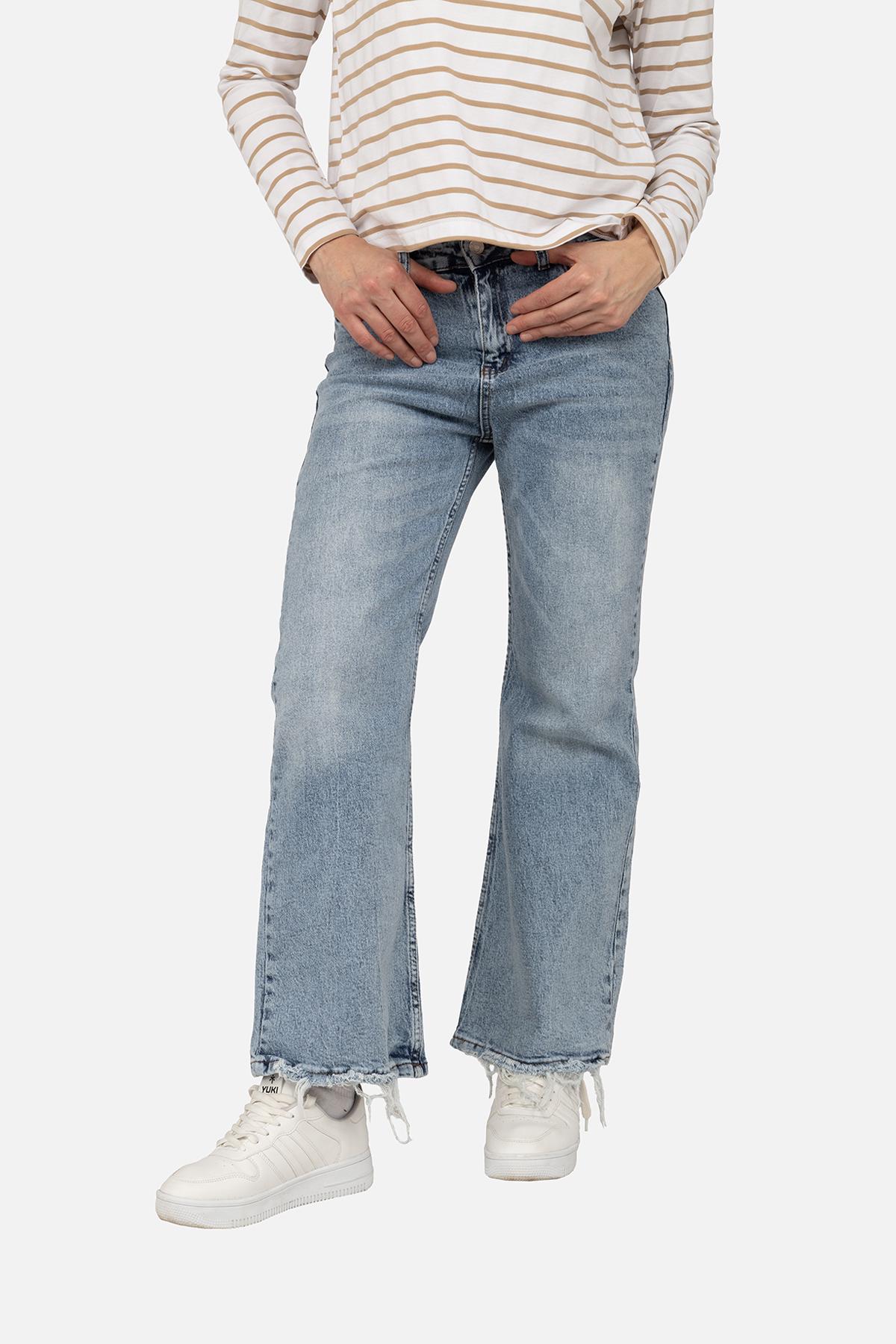 Джинсы женские Flare ЦБ-00269106 р. 42 Голубой (SKT001042388)