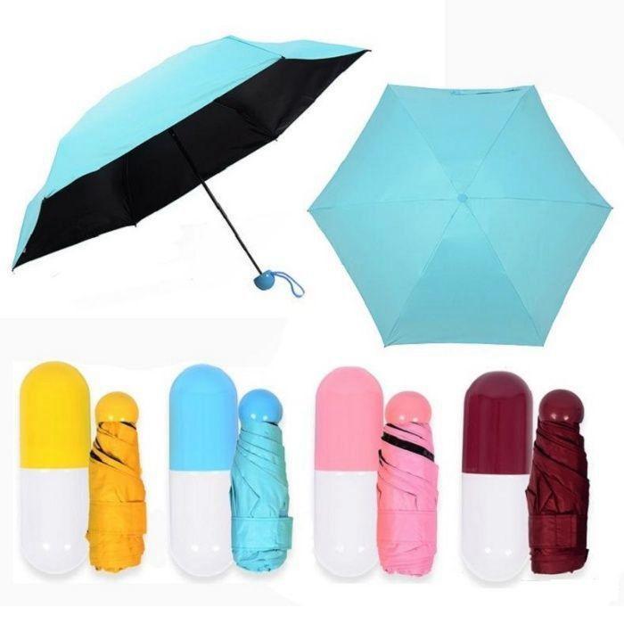 Мини-зонтик Capsule Umbrella-mini Designer All Seasons Black/Blue - фото 14