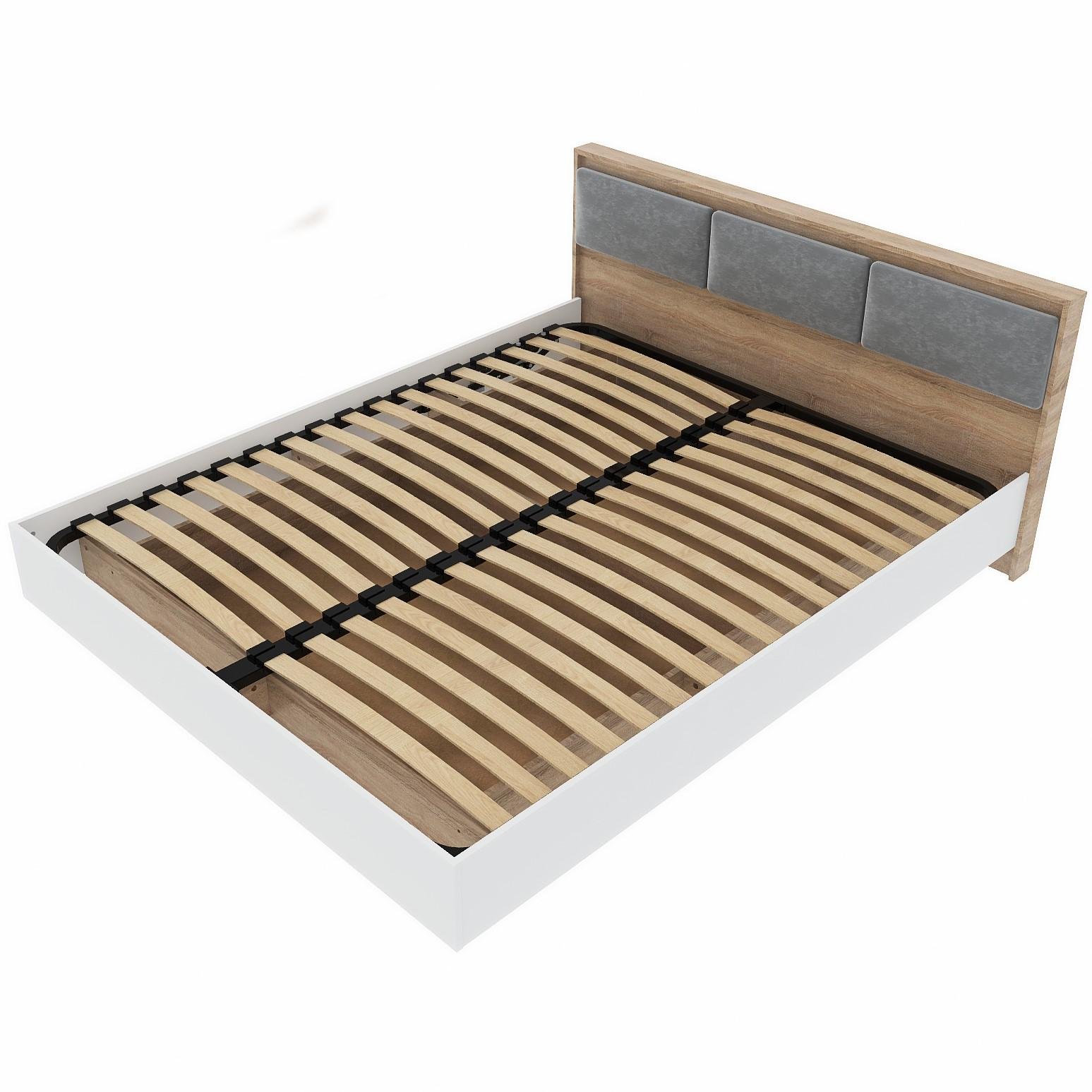 Кровать двуспальная Everest Сити 1400 с ламельным основанием Сонома/Белый (11493) - фото 1 Кровать двуспальная Everest Сити 1400 с ламельным основанием Сонома/Белый (11493) - фото 1