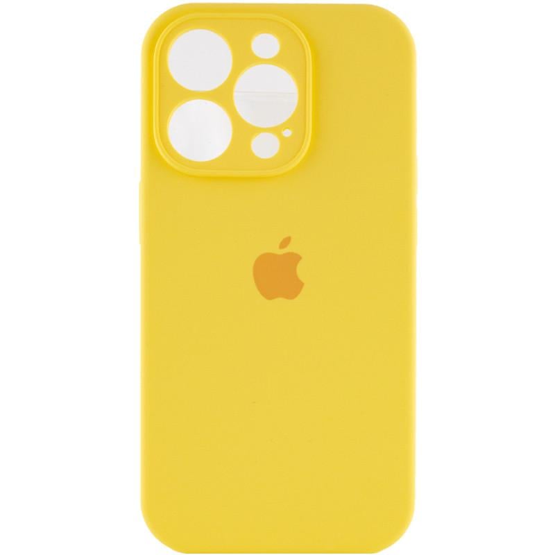 Противоударный чехол Silicone Case Full Camera Protective AA для Apple iPhone 15 Pro 6.1" Желтый/Yellow/PVH
