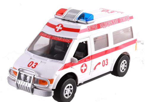 Іграшковий автомобіль модельний Автобус Швидка допомога (34766B)