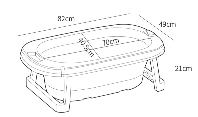 Детская складная ванна 82х49х21 см (2622987564) - фото 8