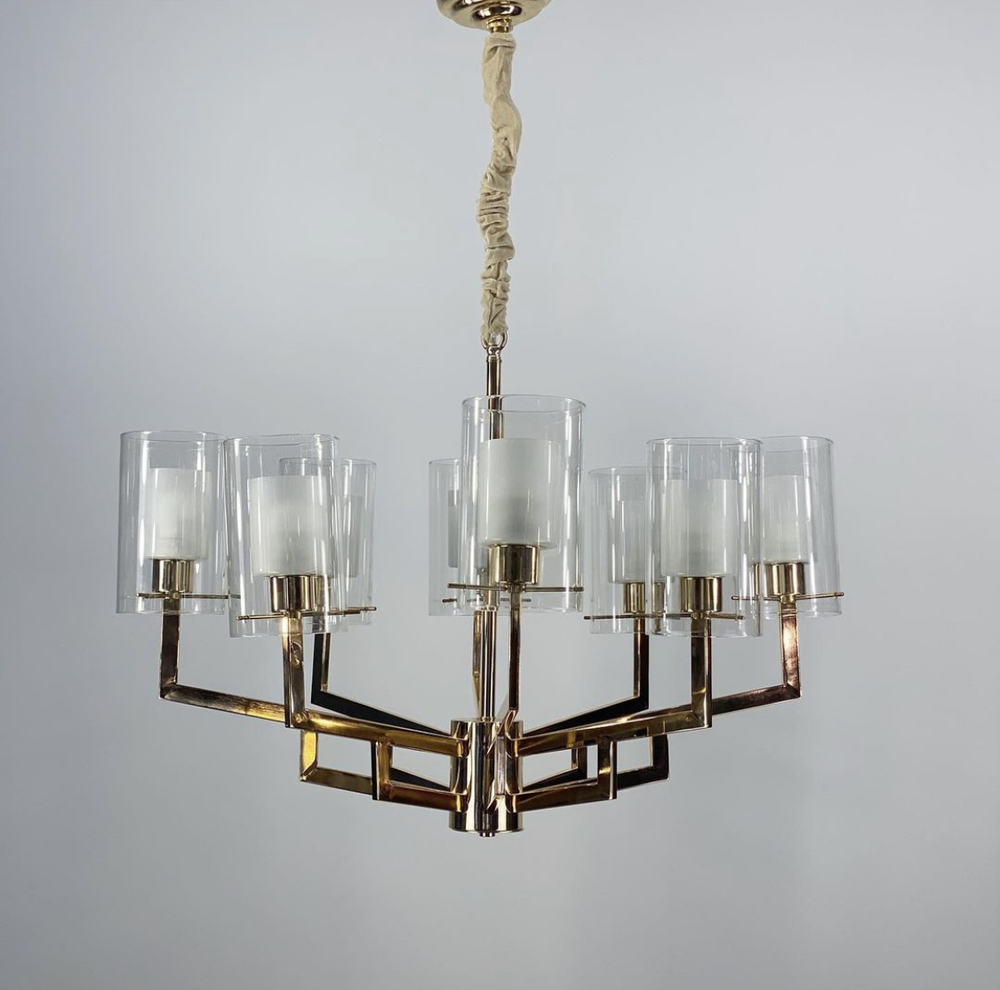 Подсвечник с 8 двойными плафонами Золотой (AT 24)