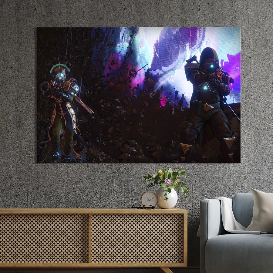 Картина на холсте Персонажи игры Destiny 2 75x50 см (1442-1)