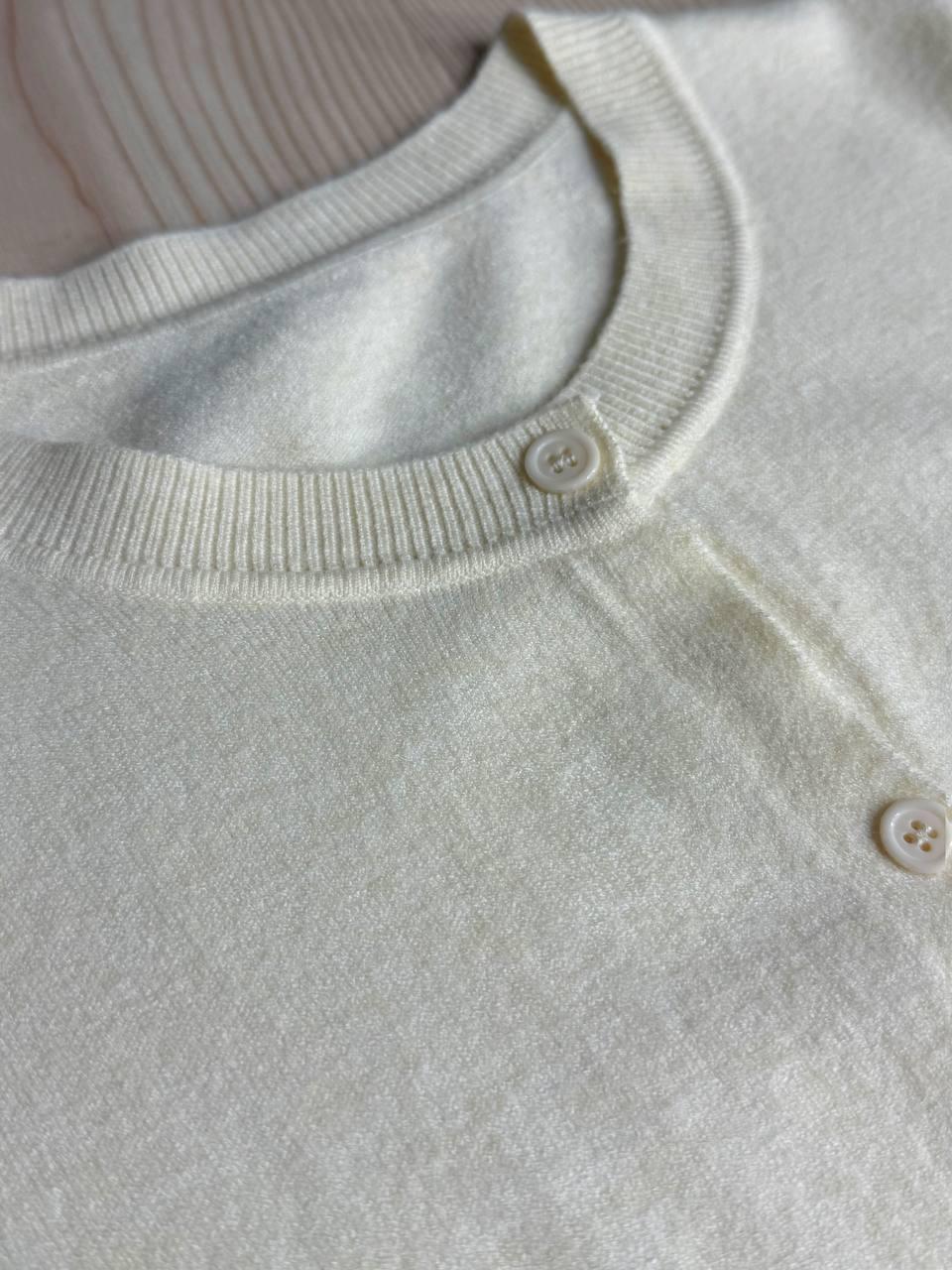 Кардиган жіночий A-N 82896 однотонний на ґудзиках універсальний One Size Білий - фото 2 Кардиган жіночий A-N 82896 однотонний на ґудзиках універсальний One Size Білий - фото 2