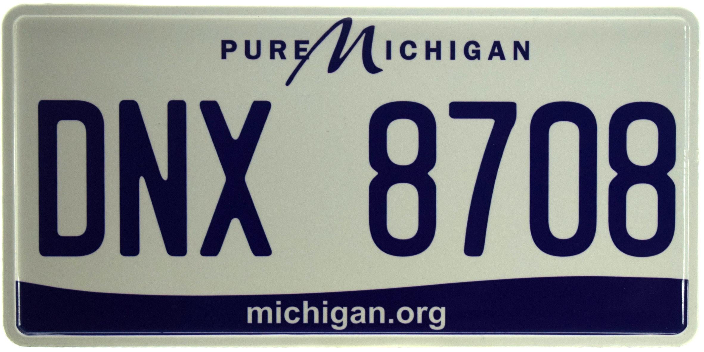 Табличка металлическая "Pure Michigan DNX 8708" 15x30 см (ms-103710)