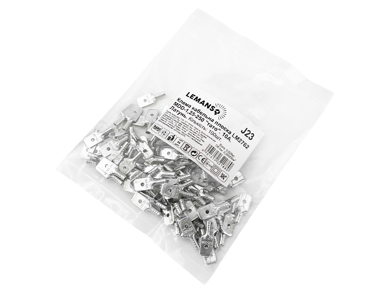 Разъем плоский Lemanso LM2762 MDD-1,25-250 папа 100 шт. (9839)
