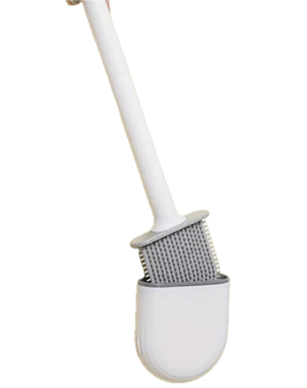 Ершик для унитаза с силиконовой щетиной настенный крепеж (23786075) - фото 5