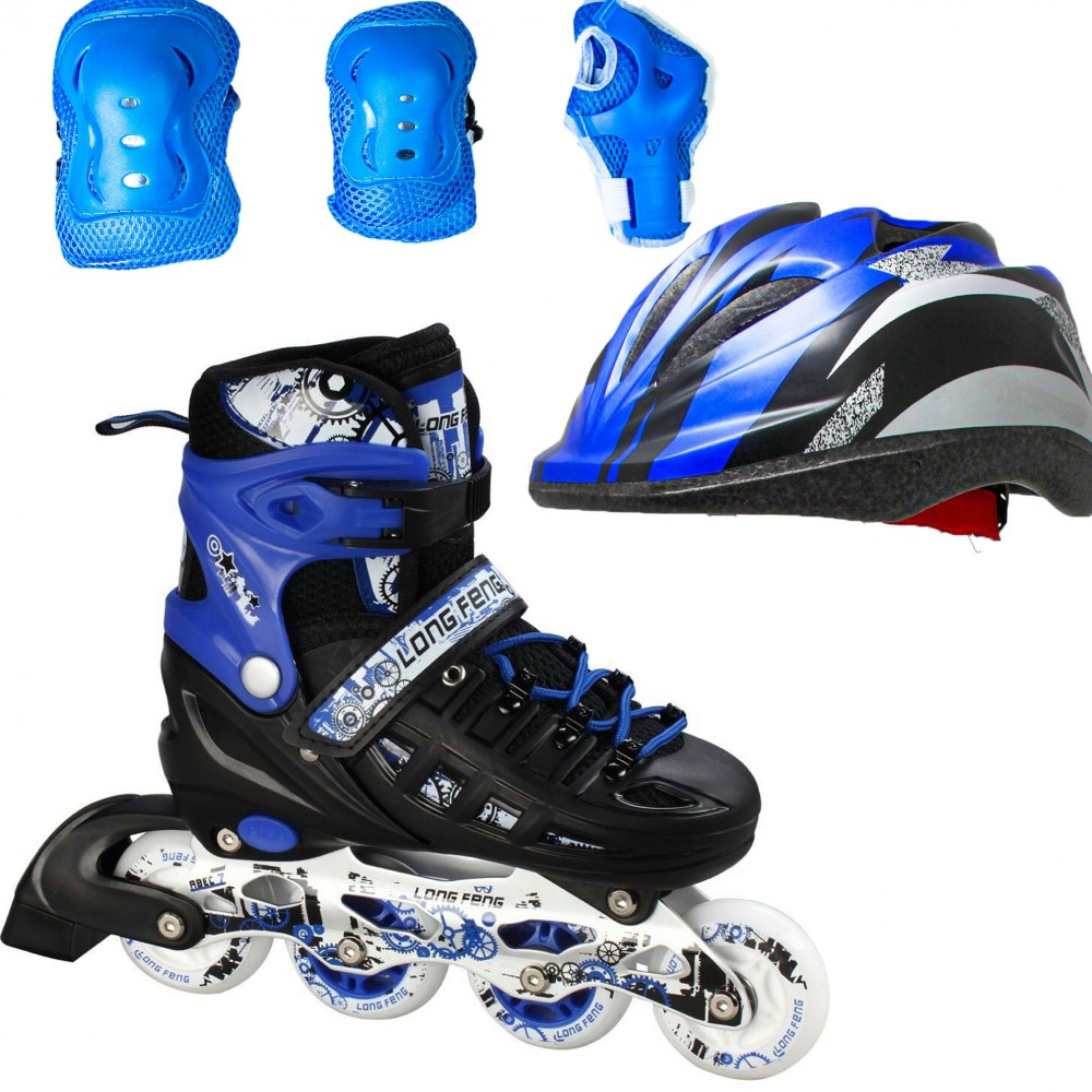 Ролики детские раздвижные набор Scale Sports Combo Disney USA Side B р. 29-33 защита/шлем Синий (2T3040E)