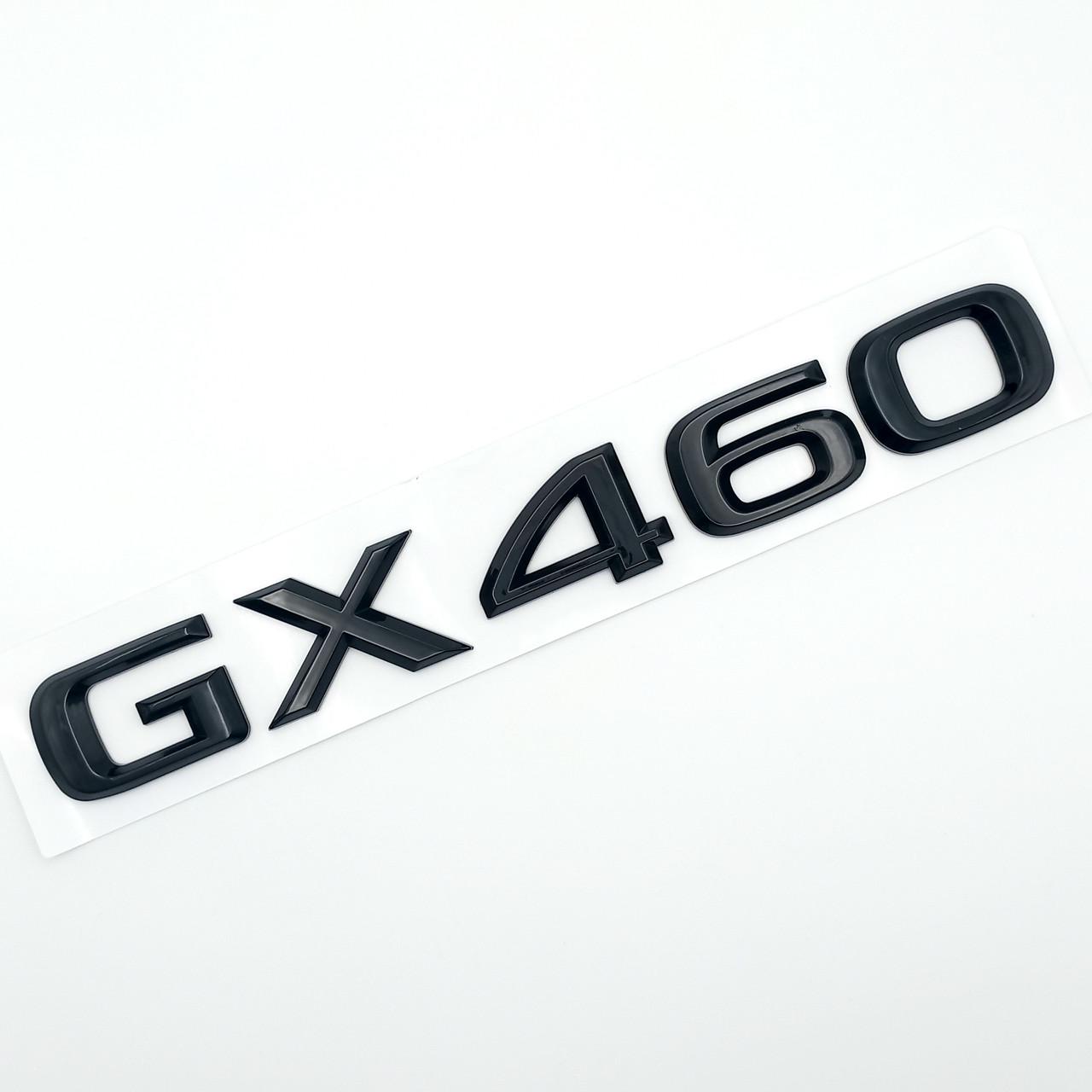 Эмблема надпись GX460 Lexus ABS 20х2,5 см Черный глянцевый (2703770403)