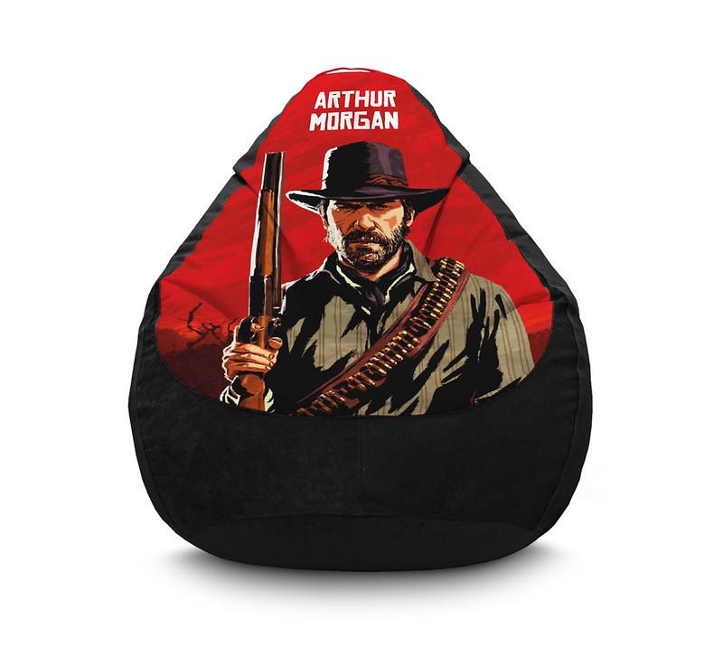 Кресло мешок iPuff RDR 2 Arthur Morgan Флок XXL 90х125 см Черный Кресло мешок iPuff RDR 2 Arthur Morgan Флок XXL 90х125 см Черный