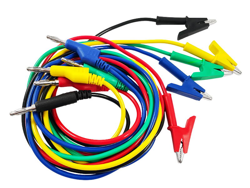 Зажим Lemanso LM9162 типа крокодил со штекером типа банан 12V с проводом 1 м 5 шт. (9688)