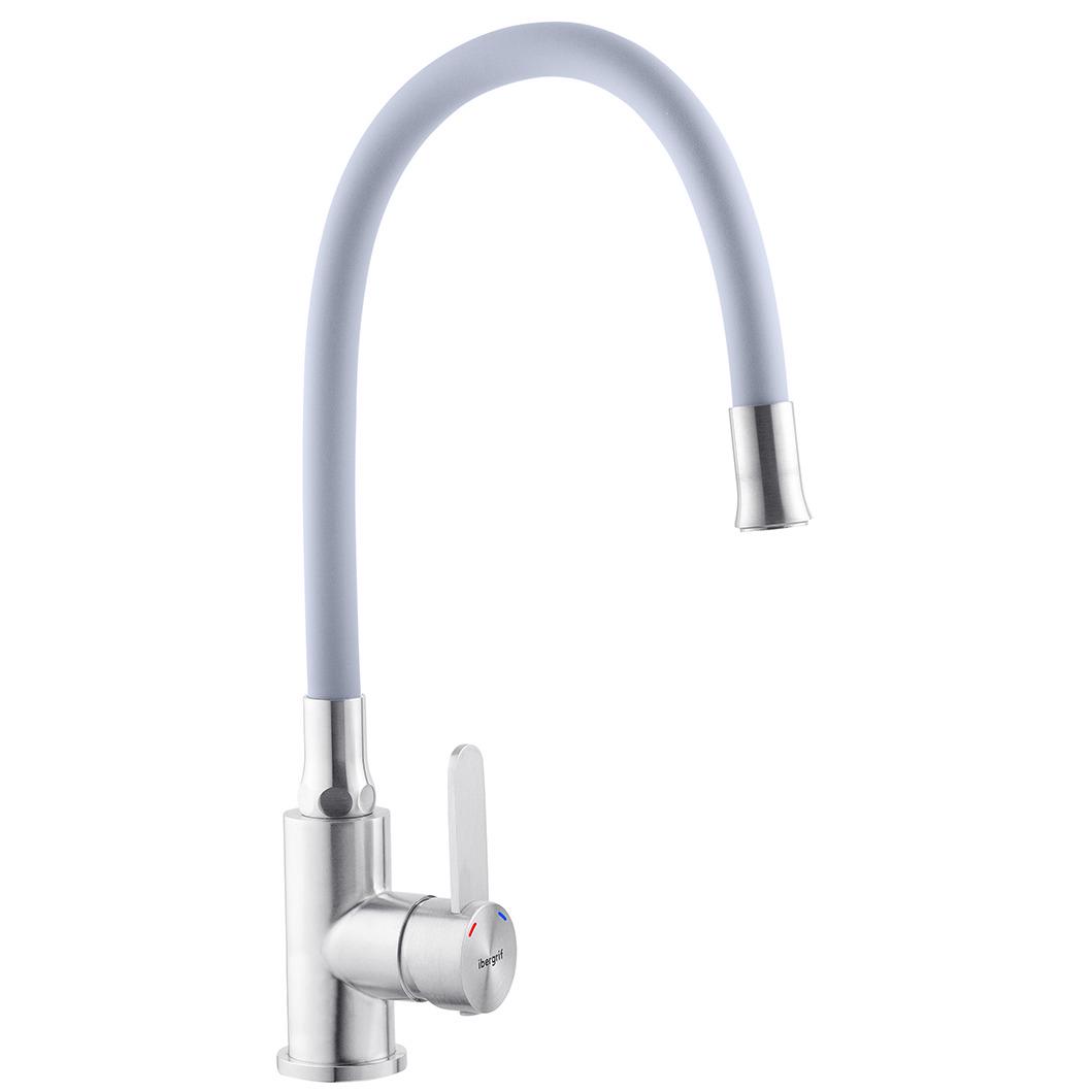 Смеситель для кухни IBERGRIF M22119-9 CV028504 с гибким изливом Серый (148305)