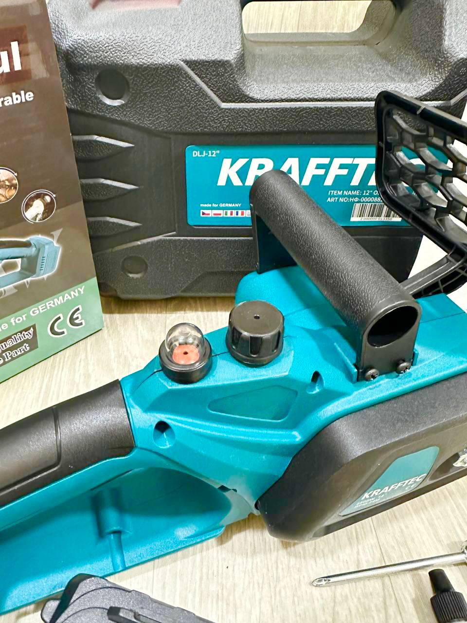 Пила ланцюгова міні акумуляторна Krafftec KT/BCHS 52В 6Ач в кейсі (27369488) - фото 11