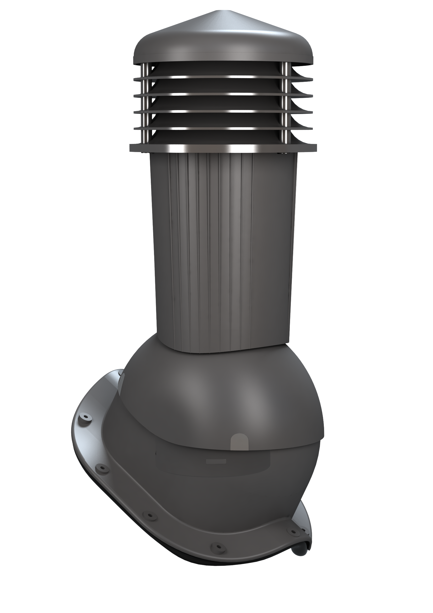 Выход вентиляционный Wirplast Perfekta неутепленный для металлочерепицы Венера 125 мм RAL 7024 Серый (32169194)