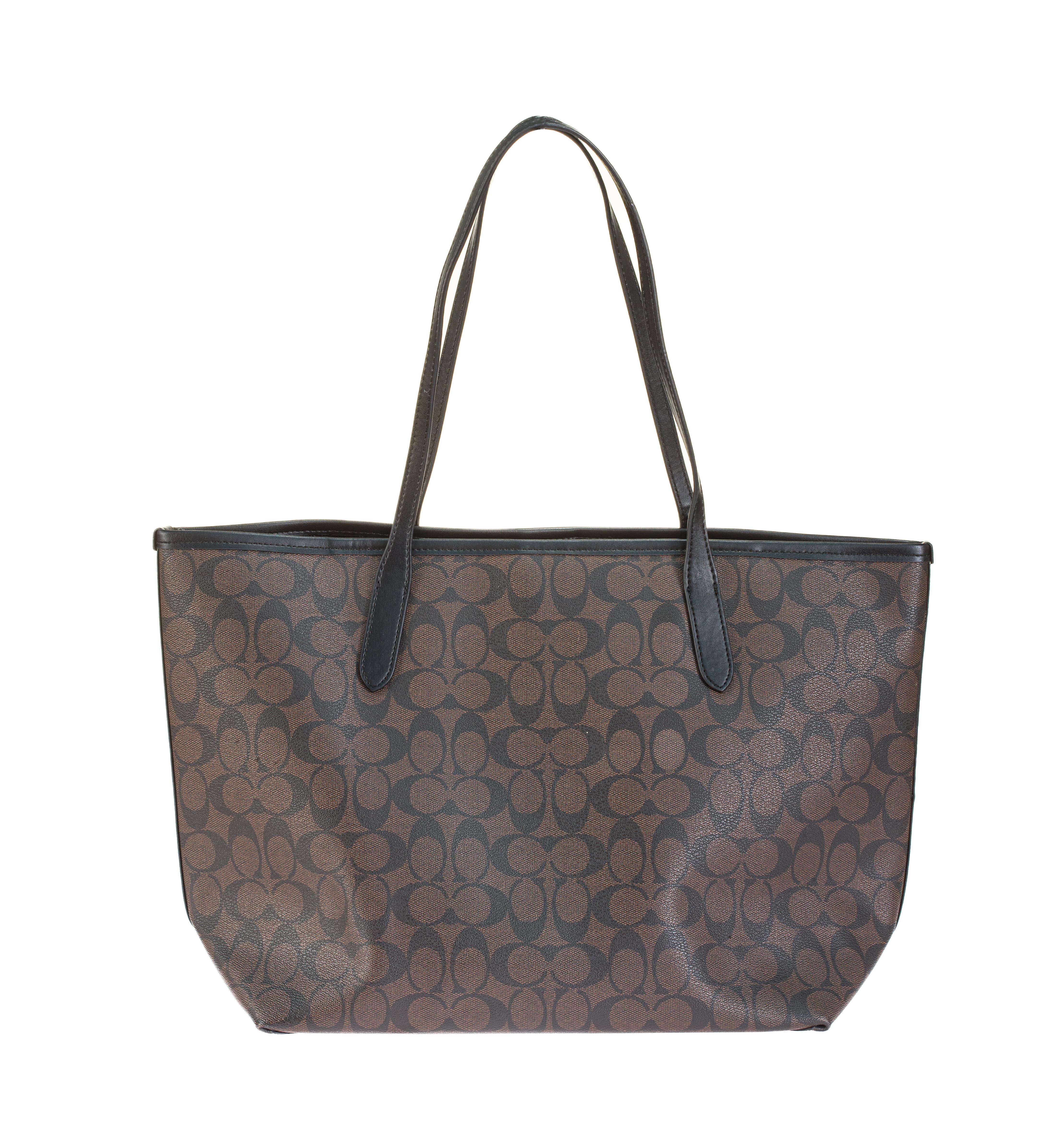 Сумка женская Coach City Tote In Signature Canvas Brown/Black