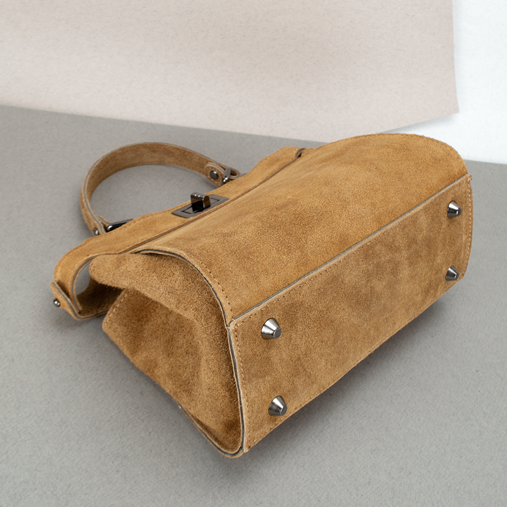 Сумка жіноча Virginia Conti 03736 замшева на застібці Рудий (2385372449) - фото 4 Сумка жіноча Virginia Conti 03736 замшева на застібці Рудий (2385372449) - фото 4