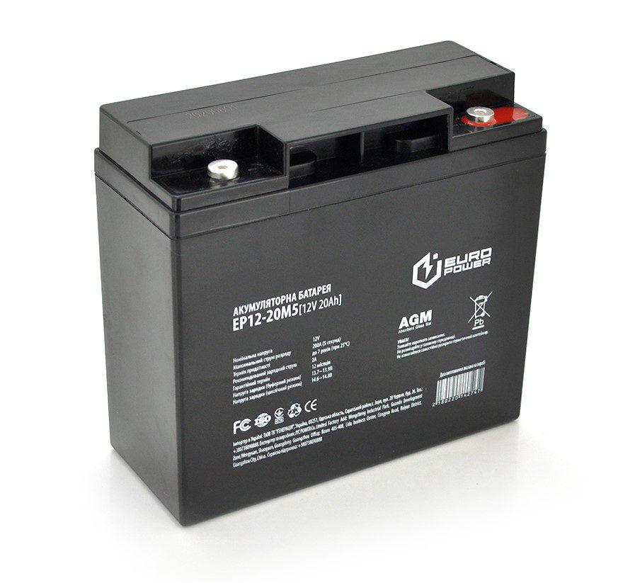 Аккумуляторная батарея AGM Europower EP-1220M5 12V 20Ah