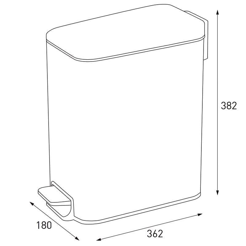 Мусорное ведро прямоугольное MIXXUS Diverse-TC0312 SS Color с плавным закрыванием 12 л Нержавеющая сталь - фото 2 Мусорное ведро прямоугольное MIXXUS Diverse-TC0312 SS Color с плавным закрыванием 12 л Нержавеющая сталь - фото 2