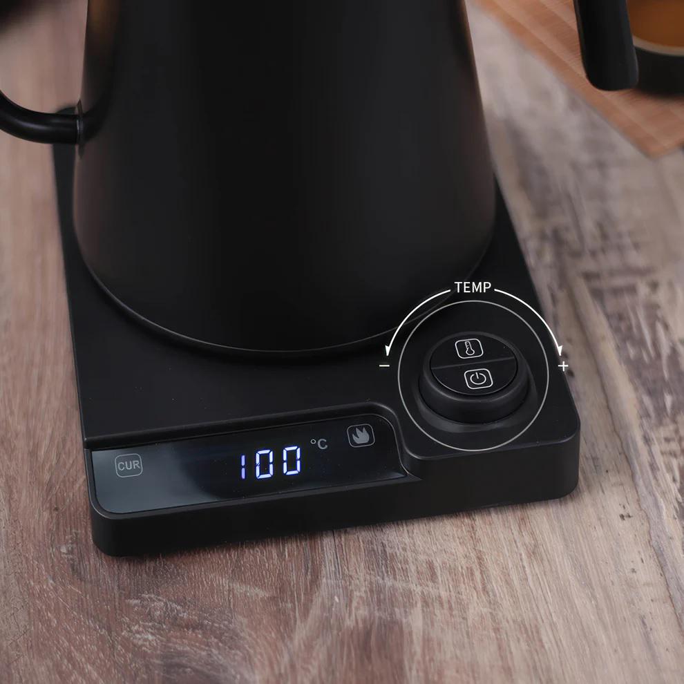 Чайник електричний KT10 Pro для кави з регулюванням температури 1000 мл Чорний (23714156) - фото 4 Чайник електричний KT10 Pro для кави з регулюванням температури 1000 мл Чорний (23714156) - фото 4