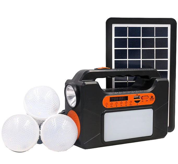 Зарядная станция Andowl QY-393 с тремя фонарями и портативным питанием (23361939)