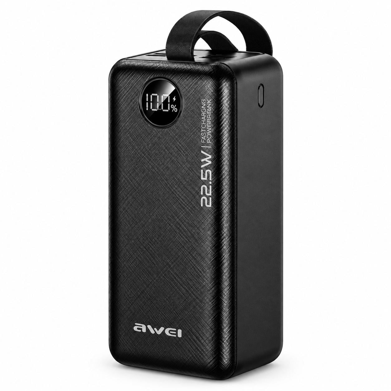 Повербанк Awei P91K 3 USB и USB-C PD дисплей с быстрой зарядкой 22,5 Вт 40000 mAh (38810121)