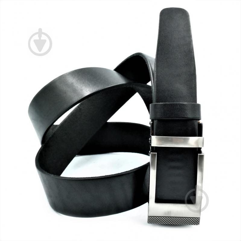 Мужской кожаный ремень-автомат Le-Mon 110-125 см Черный (newm-35avk-0005)