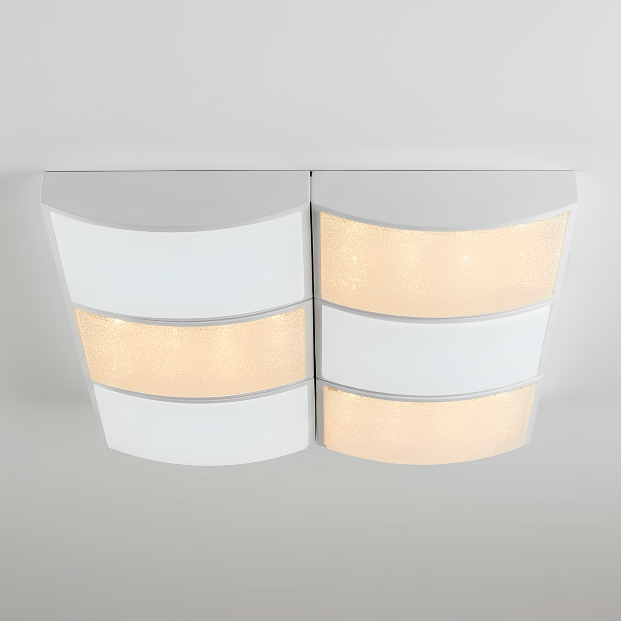 Люстра светодиодная Sirius с квадратными рассеивателями 3000-6500К с пультом 144W Белый (PRD-C 0095-6)