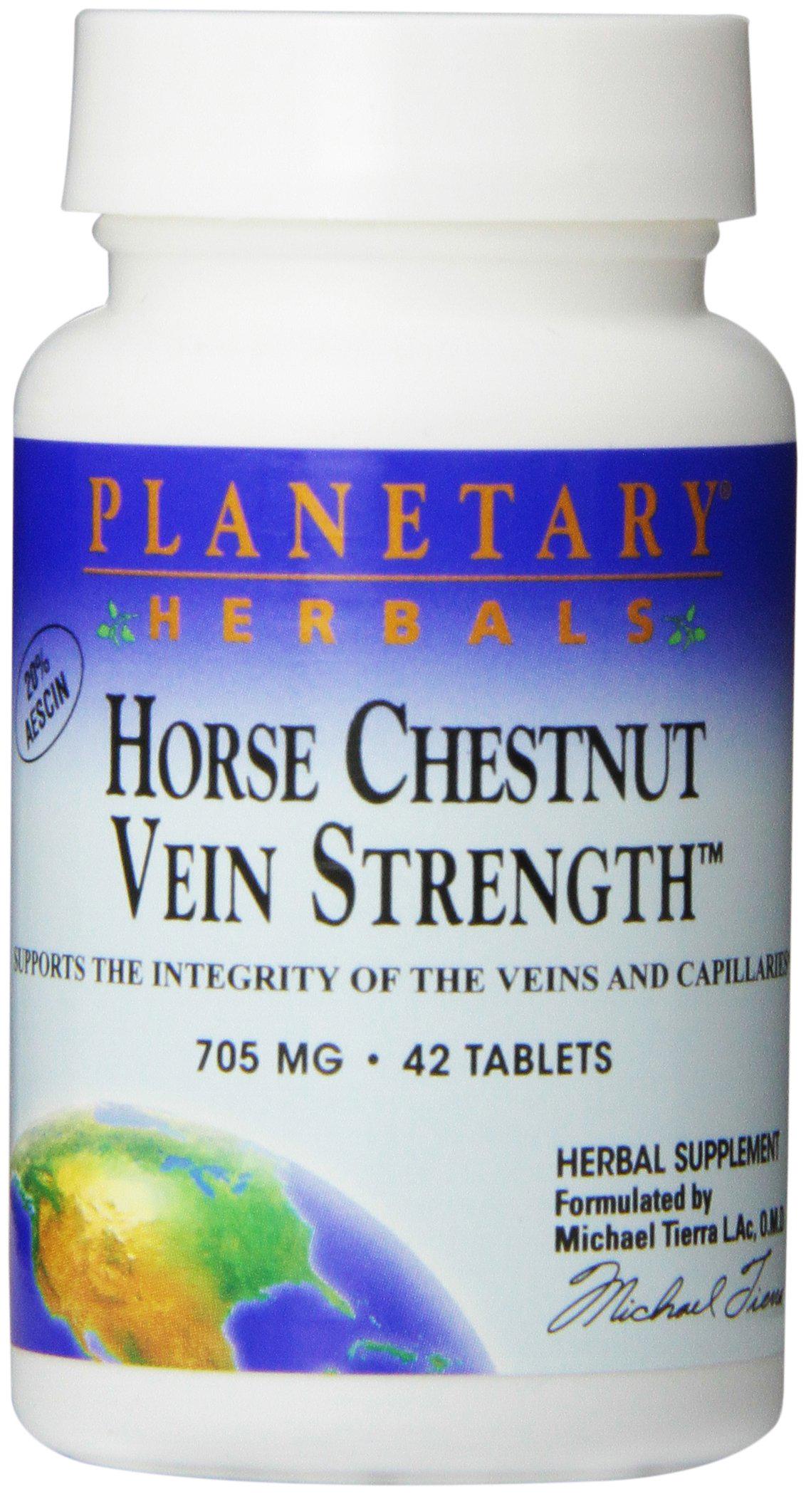 Добавка для здоровья вен и капилляров Planetary Herbals Horse Chestnut Vein Strength 42 табл.