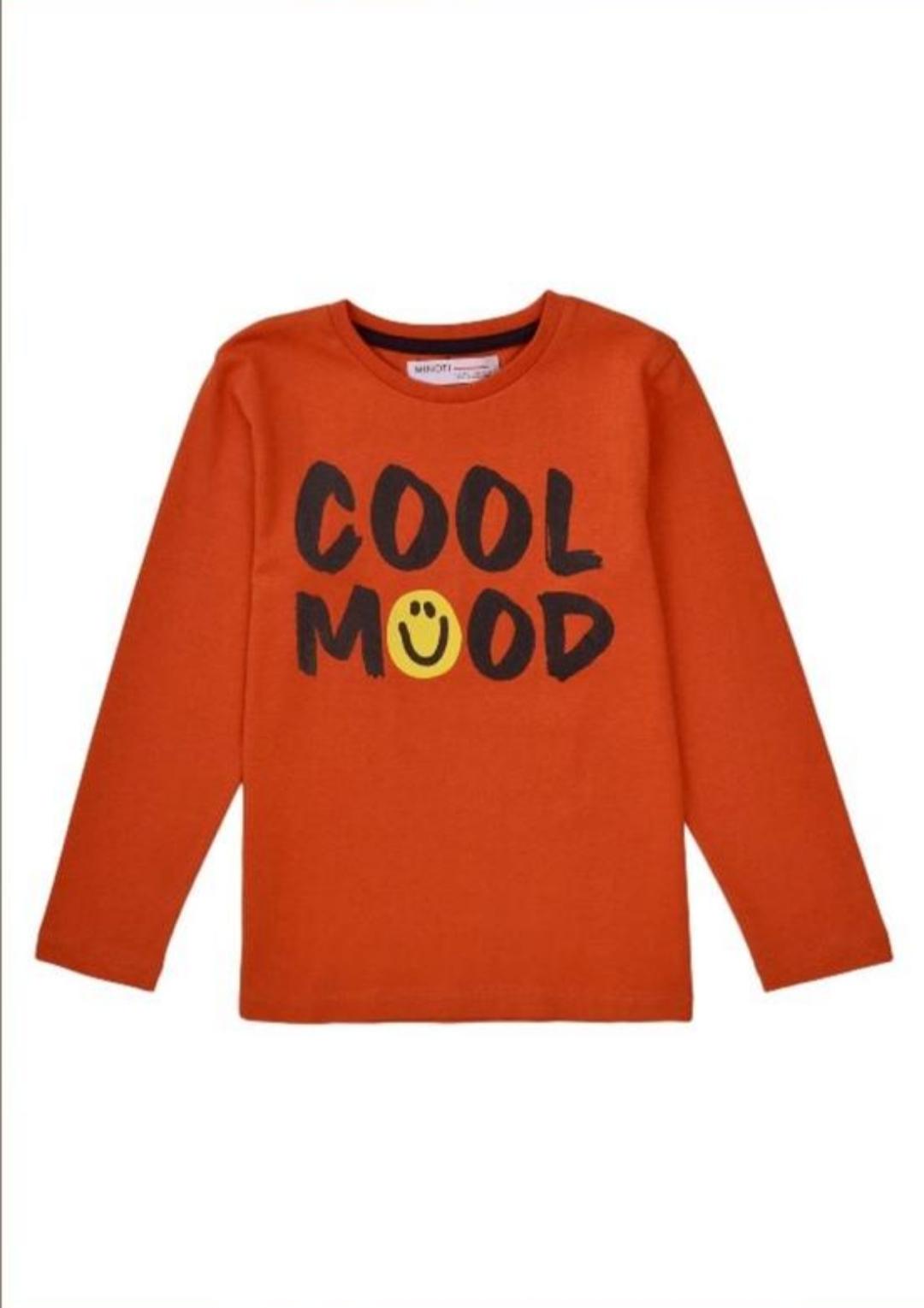 Лонгслів дитячий для хлопчика Minoti 80-86 см Кораловий (0243A)