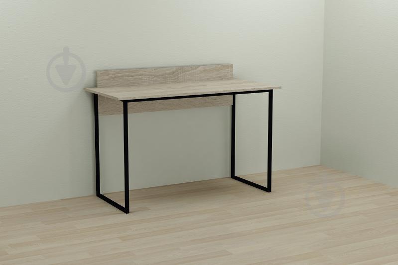 Компьютерный стол Ferrum-decor Скай 75x120x60 черный ДСП Дуб Сонома 16мм