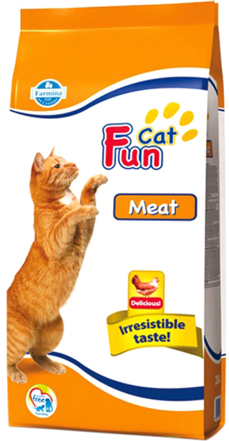 Корм для кошек взрослых Фарміна с курицей FUN CAT MEAT 20 кг (10476)