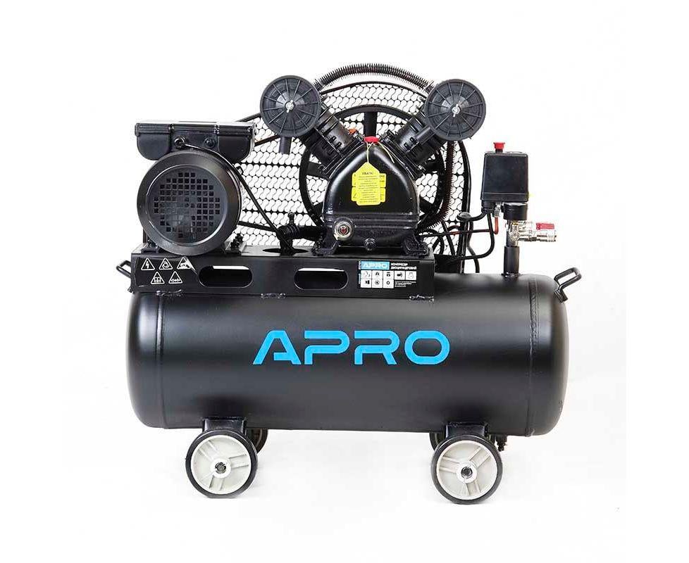 Компресор двоциліндровий Apro 850178 2,2кВт 416л/хв 8 бар 50 л 2 крани Компресор двоциліндровий Apro 850178 2,2кВт 416л/хв 8 бар 50 л 2 крани