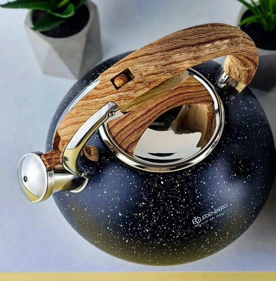 Чайник для індукційної плити Edenberg EB-8811 з нержавіючої сталі 3 л Чорний (2530556654) - фото 3 Чайник для індукційної плити Edenberg EB-8811 з нержавіючої сталі 3 л Чорний (2530556654) - фото 3