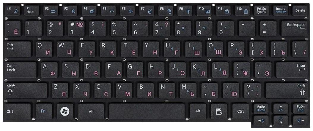 Клавиатура для ноутбука Samsung X128/X130/SF210 Black