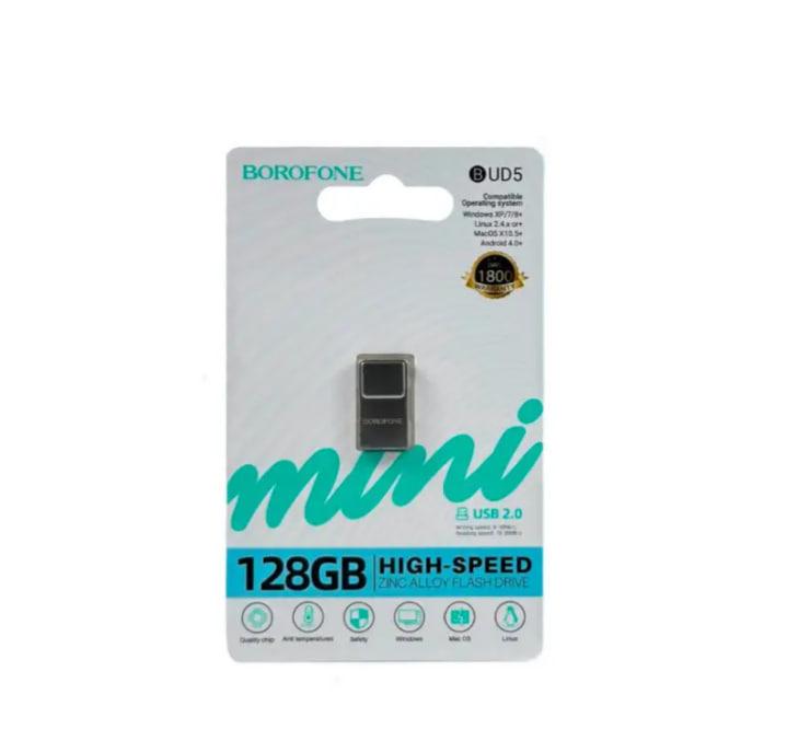 Флешка Borofone BUD5 128 GB USB 2.0 Сірий (021536) Флешка Borofone BUD5 128 GB USB 2.0 Сірий (021536)