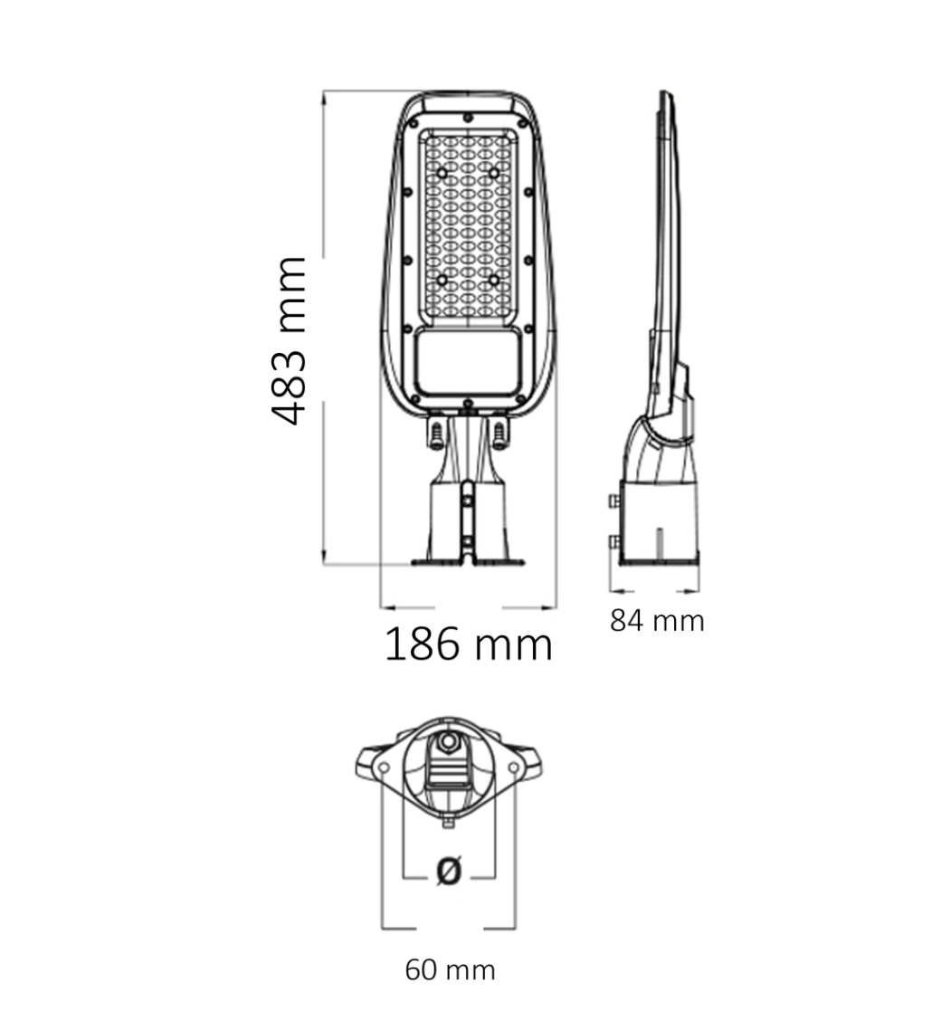 Консольный уличный светильник STANDART SMD LED 100 Вт 6400К (s161025) - фото 2